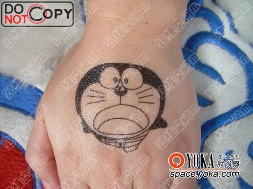 生动可爱的机器猫/哆啦a梦可爱纹身贴